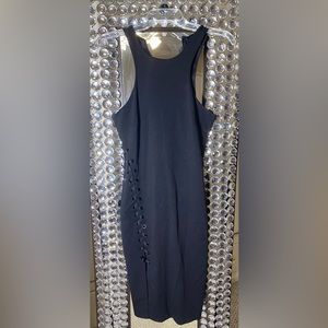 Express M Black Halter Dress with laced detail